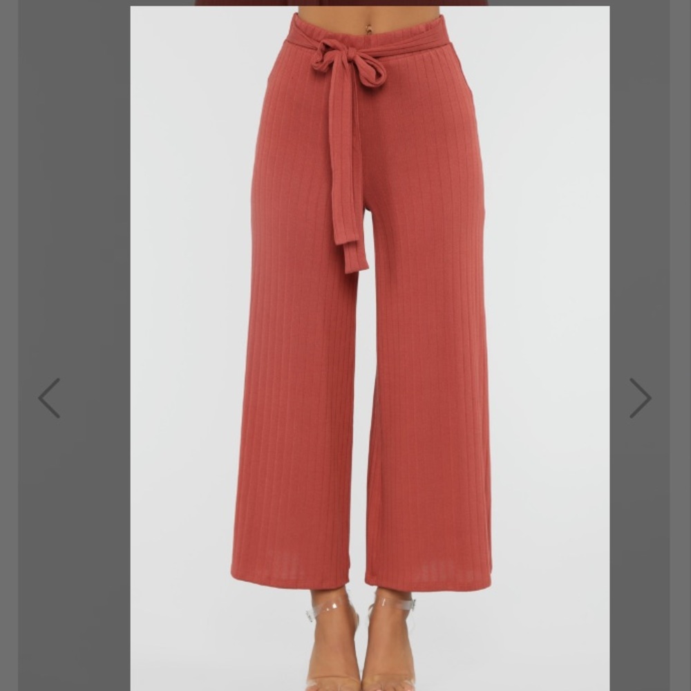 COPY - Tie waist wide leg pants NWOT